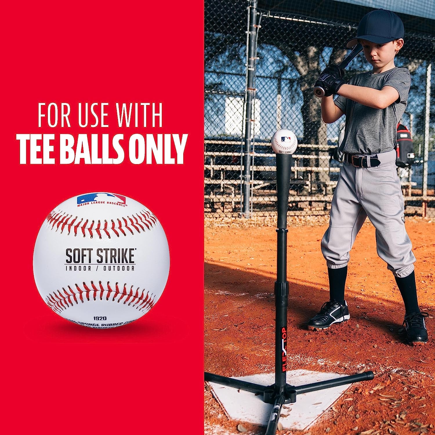 Franklin Sports Kids Teeball Bat - Venom + Barracuda Aluminum + Composite - USA Baseball Certified for Boys + Girls - Youth Metal Bat - Drop -10 to -13