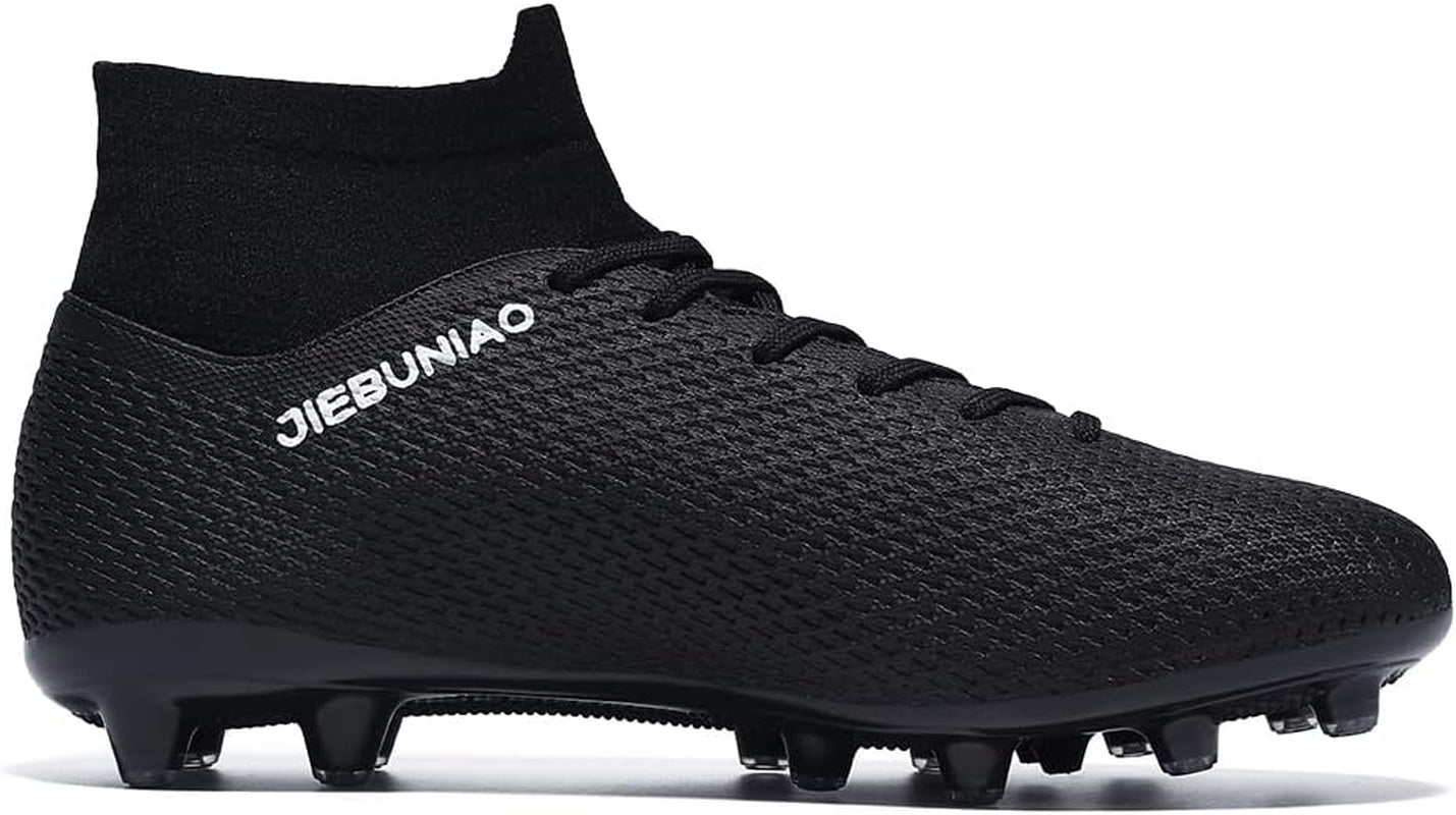 Men'S Soccer Cleats Football Cleats for Mens Big Boys High-Top Spikes Shoes for Youth Professional Training Turf Indoor Outdoor Sneaker