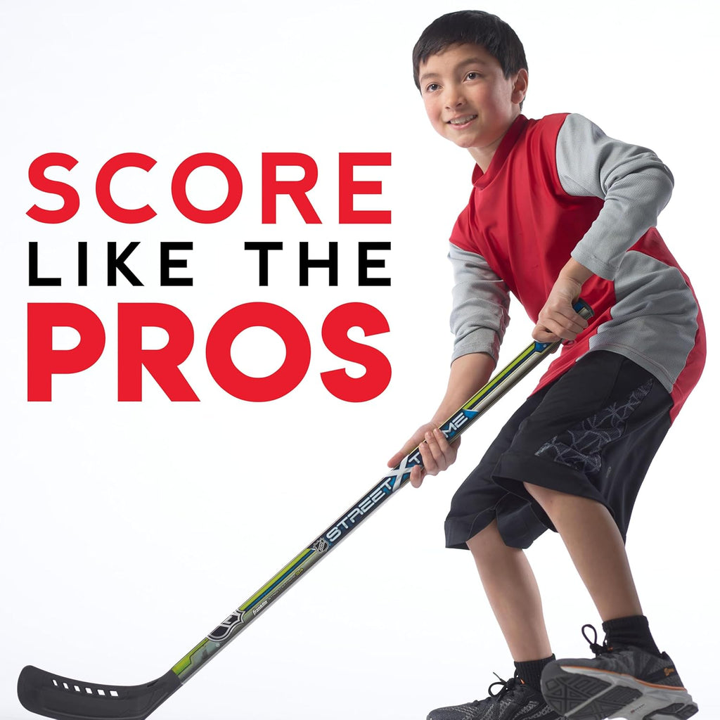Franklin Sports NHL Kids Street Hockey Stick Set - Includes (2) Youth Street Hockey Sticks + (1) Outdoor Roller Hockey Ball - Perfect Hockey Starter Set for Kids