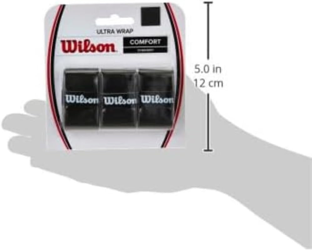 Sporting Goods Ultra Wrap Tennis Overgrip (3-Pack), Black (WRZ403000)