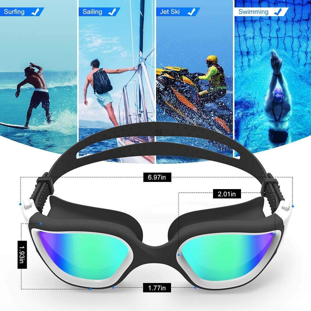 Swim Goggles, Upgraded G1 Polarized Swimming Goggles Anti-Fog for Adult Men Women