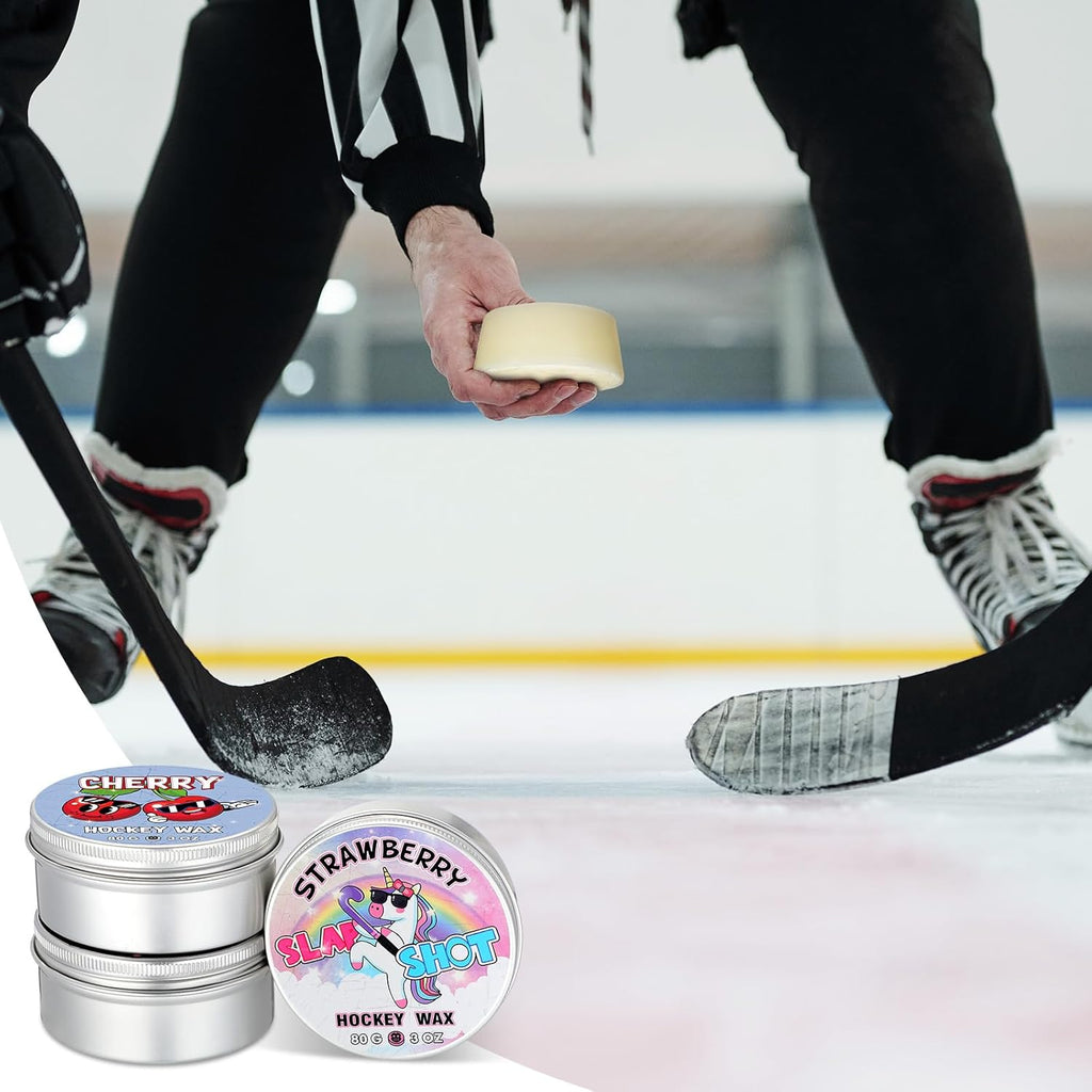 3 Pack Hockey Wax Scent Hockey Stick Wax Reusable Blade Wax for Hockey Players Maximum Grip Protection