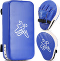 Boxing Focus Pads and Taekwondo Pad, 15.5 X 8 Blue, 2-In-1 Punching Mitts Kick Pack Set, Martial Arts MMA Kicking Shield Training for Men Women Gym