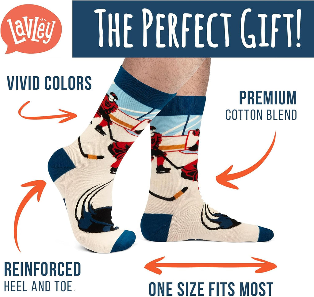 Funny Socks for Sports Fans and Players - Cool Novelty Gifts for Men, Women, & Teens