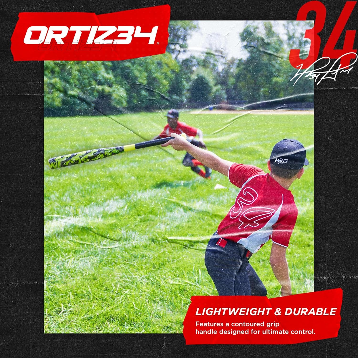 Bat & Ball Set - Graffiti Plastic Bat & Ball Homerun Set- David Ortiz Backyard Baseball Set for Youth, Kids, Teenagers, Adults (Bat & Ball Set, Blue)