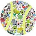 57PCS Tennis Stickers,Motivational Sport Water Bottle Stickers,Ball Team Gifts for Sports Lovers,Teens and Adults Ball Party Favors, Tennis Decorations