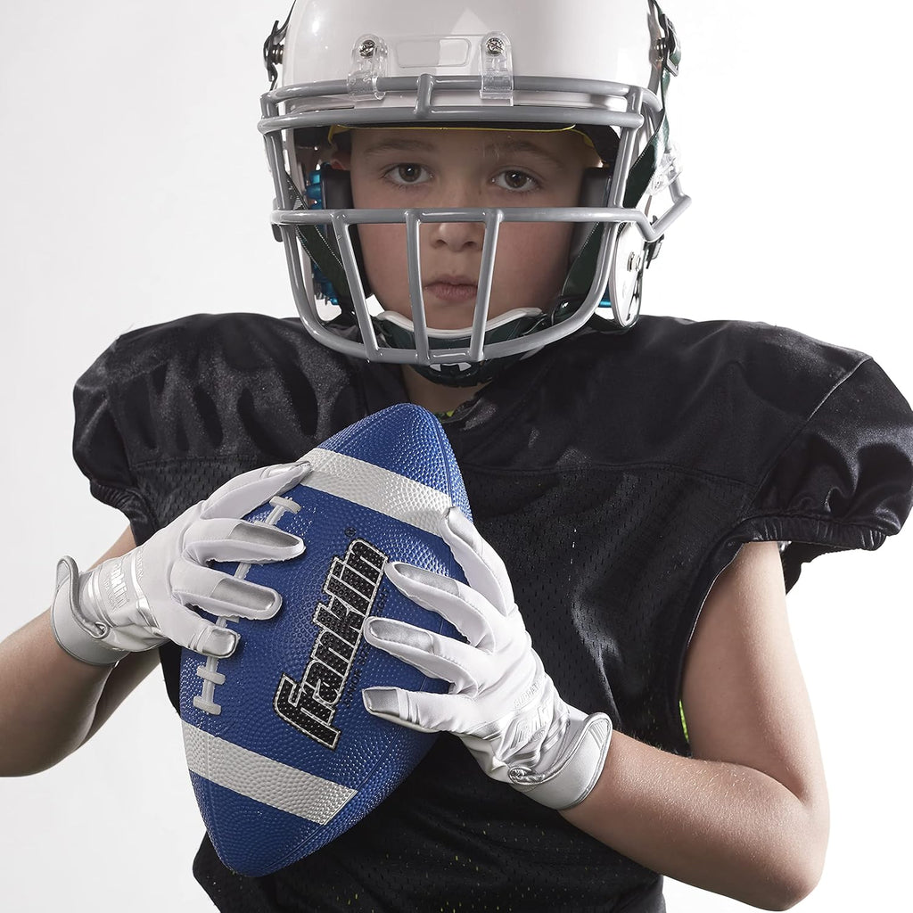 Franklin Sports Kids Junior Grip-Rite Youth Junior Size Rubber Footballs - Peewee Kids Durable Outdoor Footballs - Single & Bulk Packs Available
