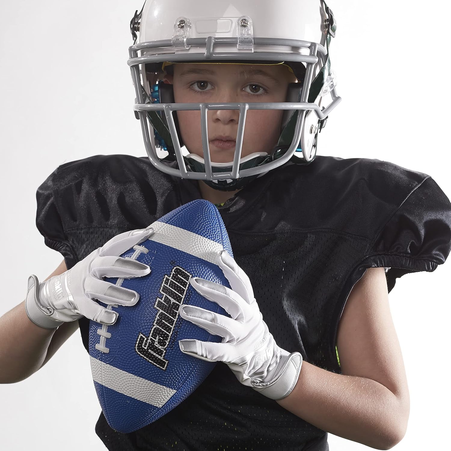 Franklin Sports Kids Junior Grip-Rite Youth Junior Size Rubber Footballs - Peewee Kids Durable Outdoor Footballs - Single & Bulk Packs Available