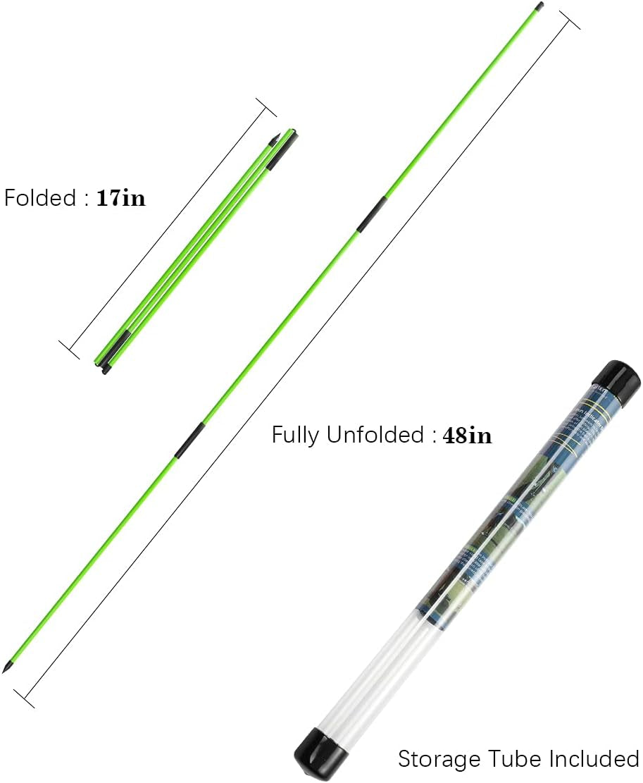 Golf Alignment Sticks - 48" Collapsible Golf Practice Rods for Aiming, Putting, Full Swing Trainer, Posture Corrector with Clear Tube Case, Golf Training Equipment