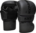 MMA Gloves Sparring Grappling, Hybrid Open Palm Martial Arts Mitts Men Women, Maya Hide Leather Wrist Support, Cage Fighting Combat Sports Boxing Glove Training, Muay Thai, Punching Bag Kickboxing