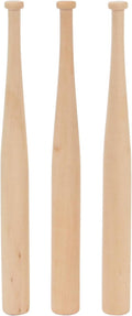 3 Pack 8" Mini Baseball Bats, Wooden Unfinished Wood Ball Bats Mini Baseball Bat, Unpainted Small Wooden Bats Small Party Favors for Painting Sports DIY Craft Projects