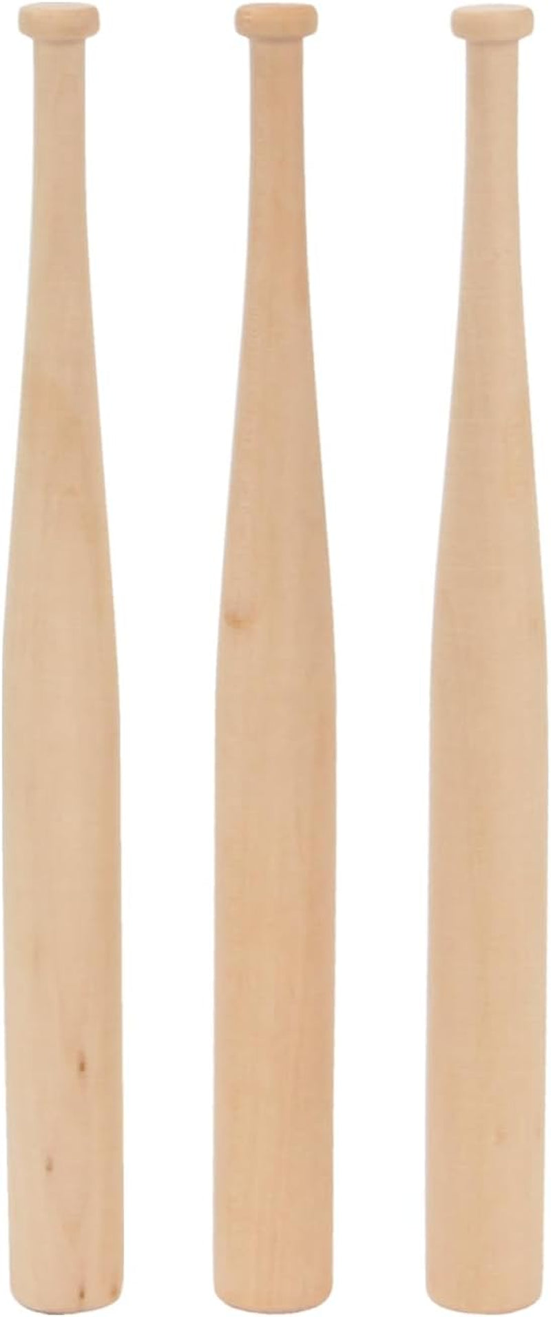 3 Pack 8" Mini Baseball Bats, Wooden Unfinished Wood Ball Bats Mini Baseball Bat, Unpainted Small Wooden Bats Small Party Favors for Painting Sports DIY Craft Projects
