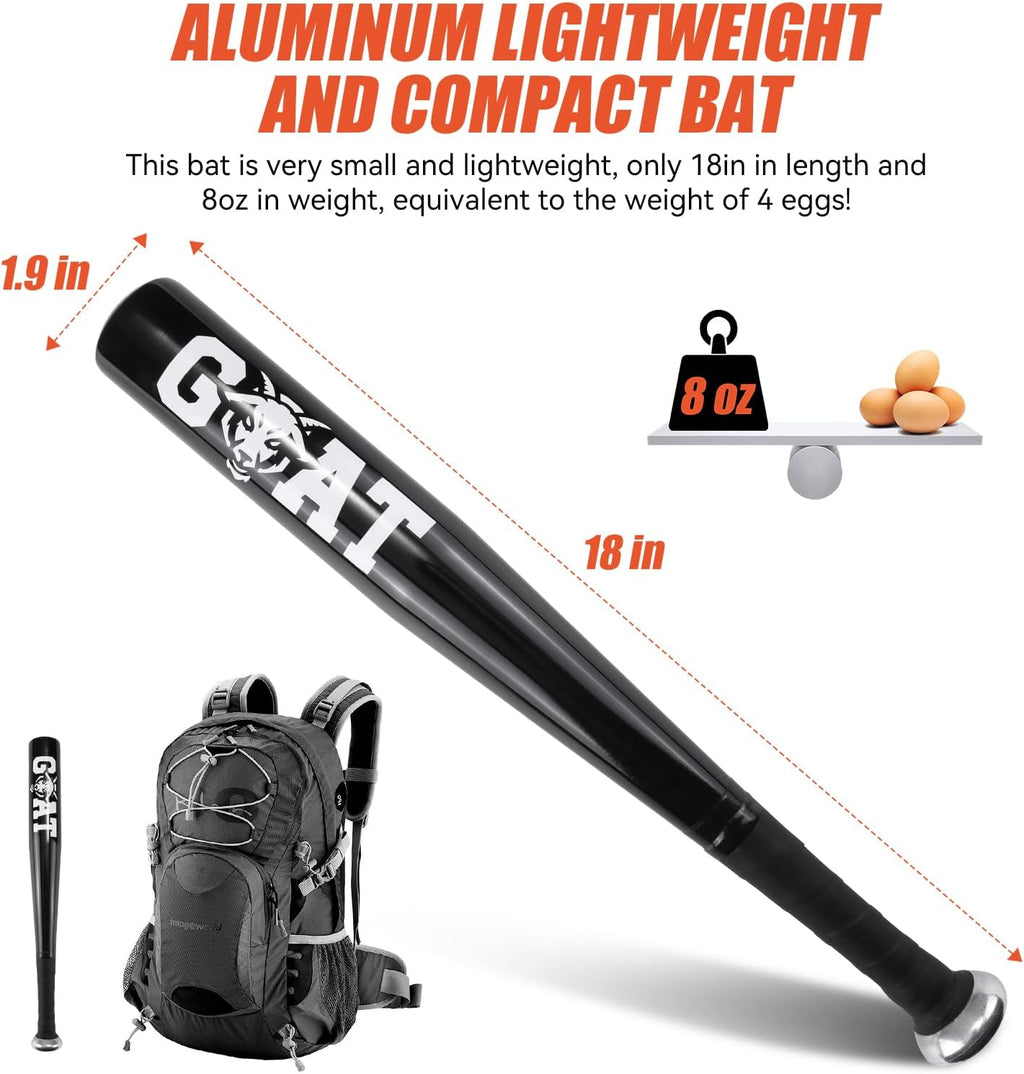 Tire Thumper for Truckers, 18 Inch Aluminum Baseball Bat, Lightweight Tire Thumper Keeps in Home, Car, Backpack