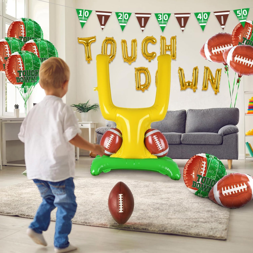 Football Party Supplies Kit - Goal Post Balloon Set for Football Birthday,Tailgate Celebrations & Decorations