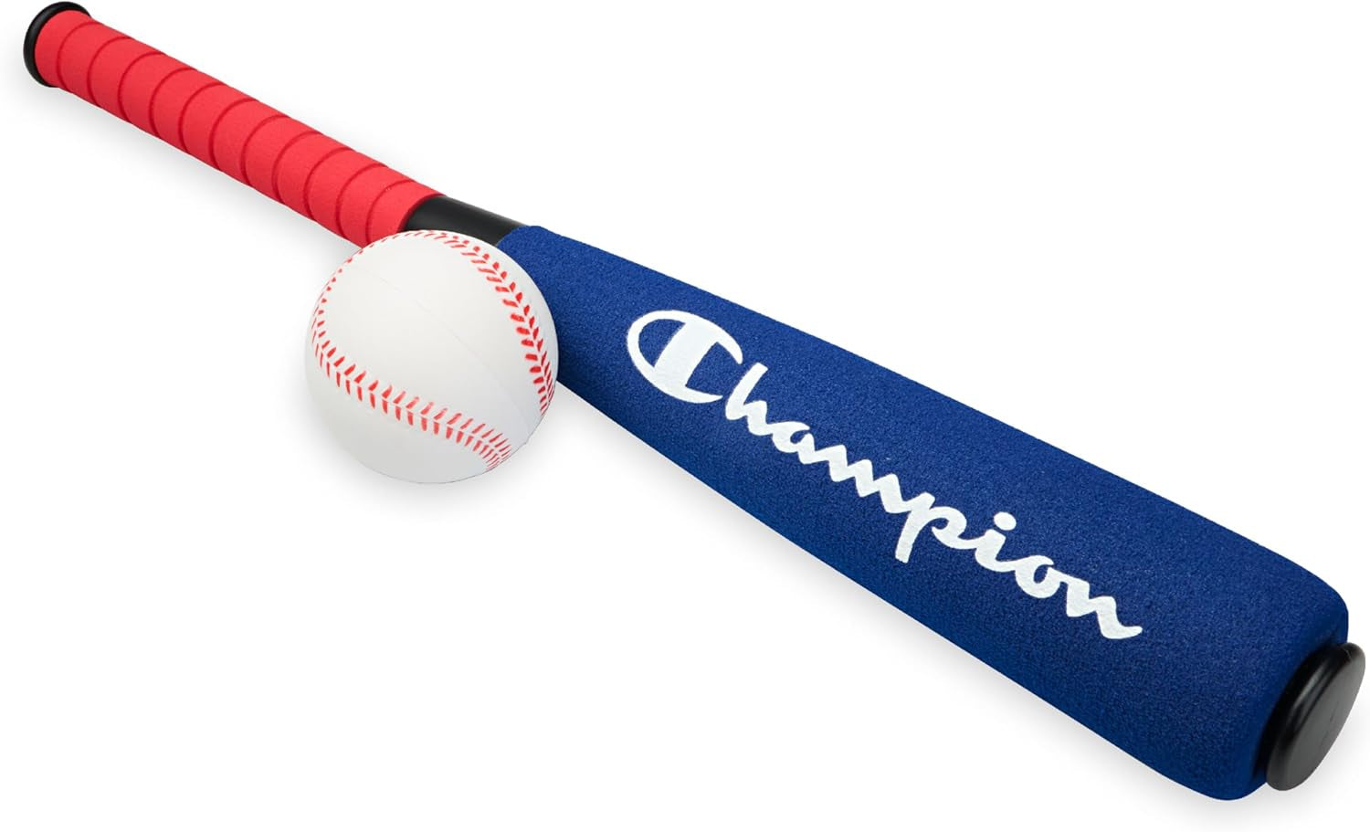 Toddler Baseball Set (Red/White/Blue), Big Fly Foam Bat and Soft Ball Kit for Kids Ages 3+, Oversized 24” Lightweight Bat with Molded Core, for Safe Indoor or Outdoor Play