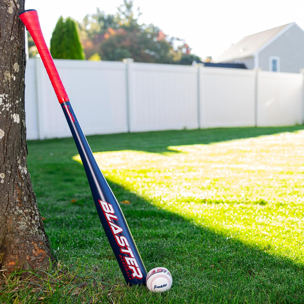 Franklin Sports Blaster Plastic Baseball Bat + Ball Set - Youth 32" Toy Bat + Official Stitched 70Mm Lightweight Ball