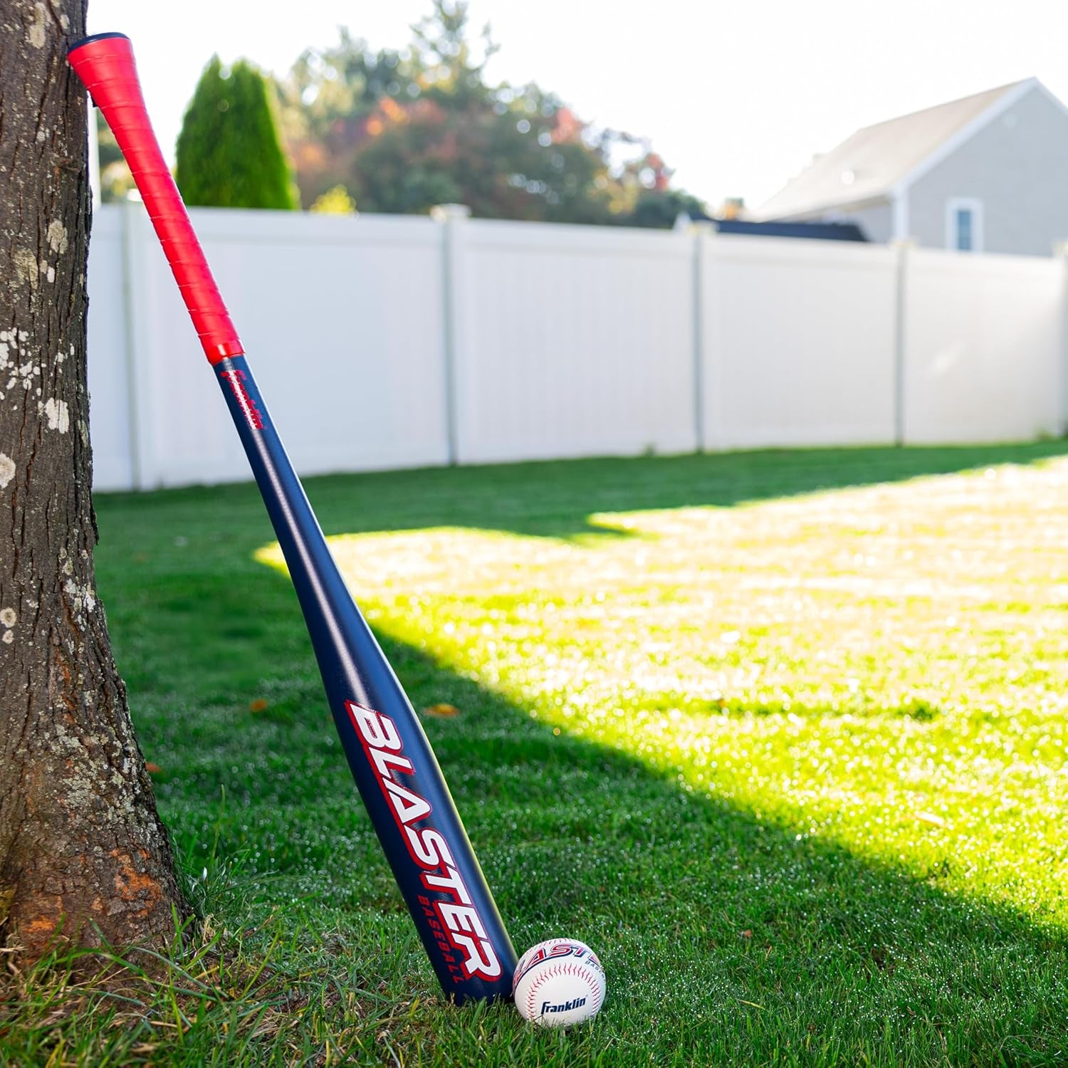 Franklin Sports Blaster Plastic Baseball Bat + Ball Set - Youth 32" Toy Bat + Official Stitched 70Mm Lightweight Ball