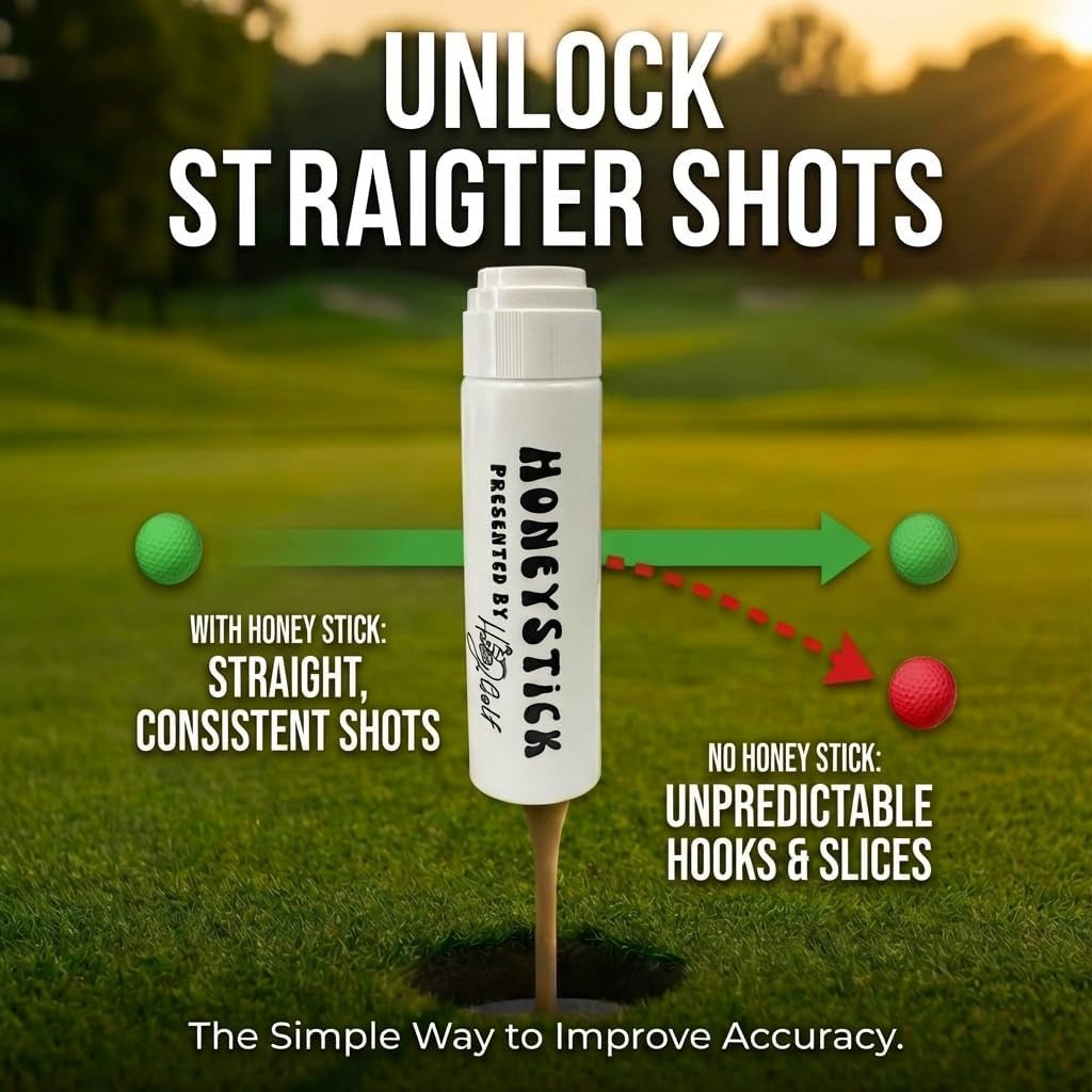Honeystick anti Slice Gel for Golf Clubs - Anti-Hook Spin Reducer for Driver, Woods, Hybrids, Irons - Golf Accessories for Men - Golfers Must Haves & Essentials