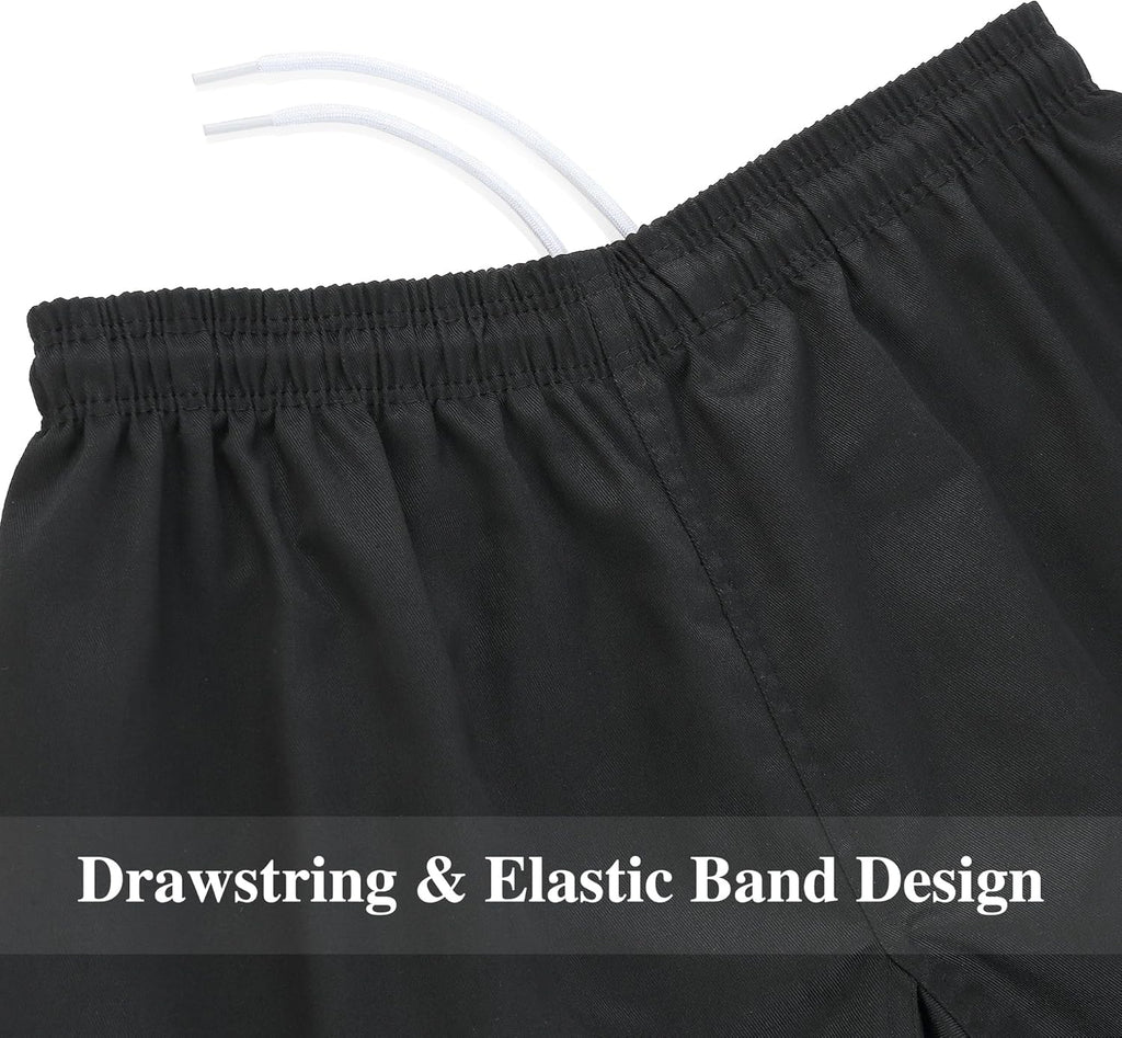 Karate Pants 8Oz Middleweight Elastic Waist Martial Arts Pants Perfect for Training or Competition, 000-5