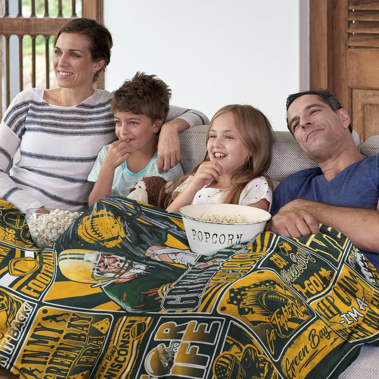 Football Blanket Fan Gifts for Men Women Sport Throw Blanket Football Style Merch Gear 60"X50" Cozy Sofa Bed.