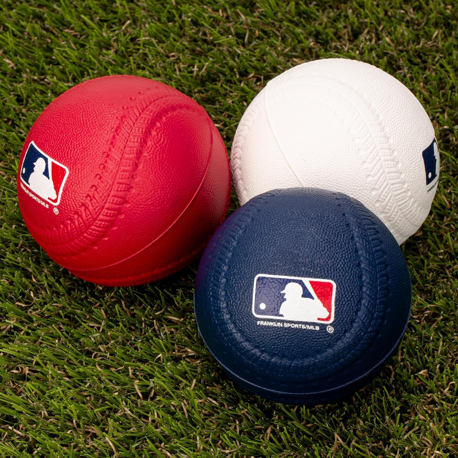 Foam Baseballs - Soft Foam Practice Baseballs for Kids - Perfect for Hitting and Indoor or Outdoor Play - 3 Pack - Official MLB Licensed Product
