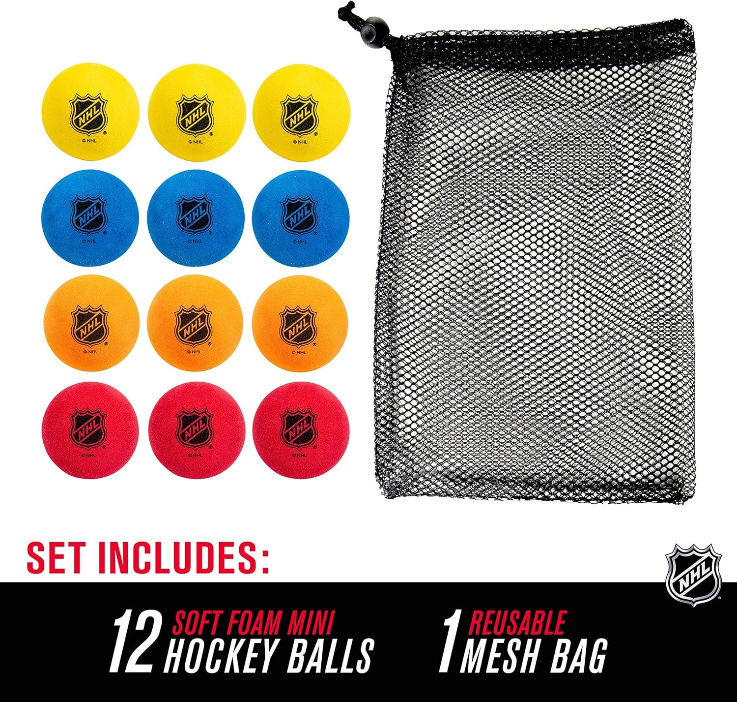 Franklin NHL Foam Mini Hockey Balls -12 Pack