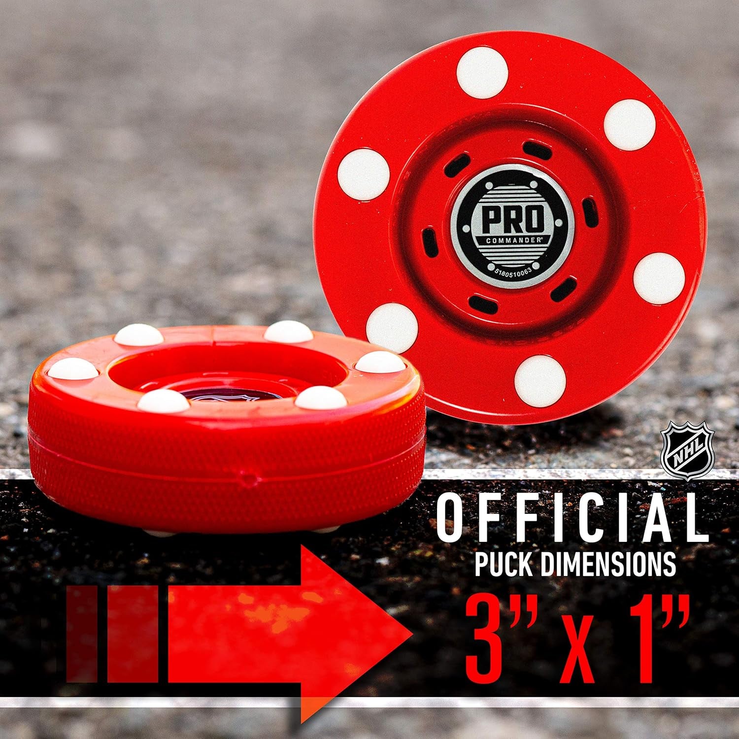 Franklin Sports NHL Street Roller Hockey Pucks - Pro Commander Outdoor Roller Hockey Pucks for Practice + Training - Outdoor Hockey Street Pucks with Rollers - 24 Bulk Packs, 6 Packs + Single Pucks
