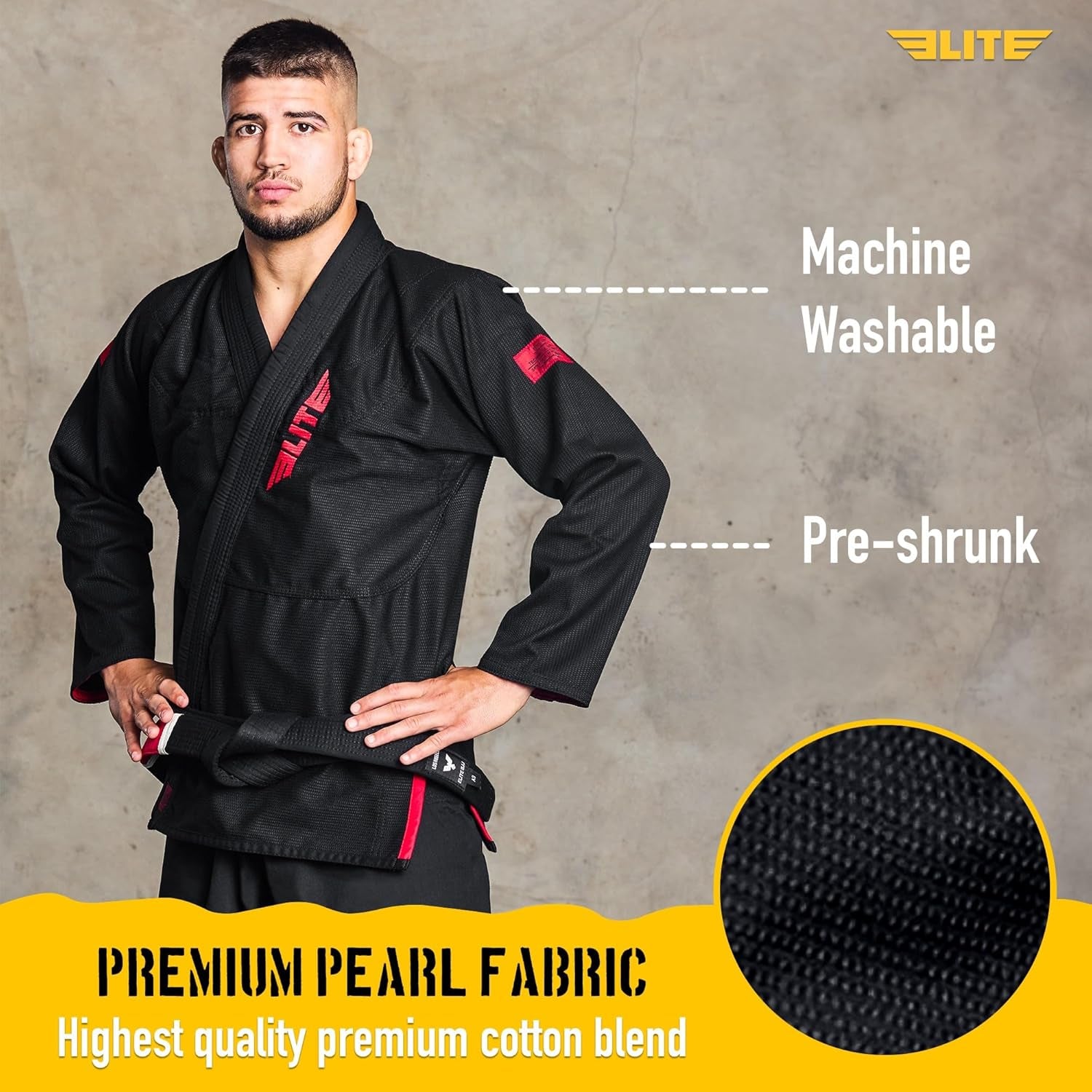 BJJ GI for Men IBJJF Kimono BJJ Jiujitsu GIS W/Preshrunk Fabric & Free Belt (See Special Sizing Guide)