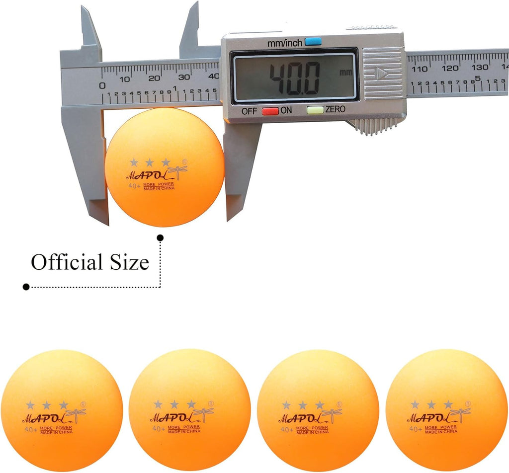50- Pack Orange 3-Star Premium Ping Pong Balls Bulk,Advanced Training Table Tennis Ball