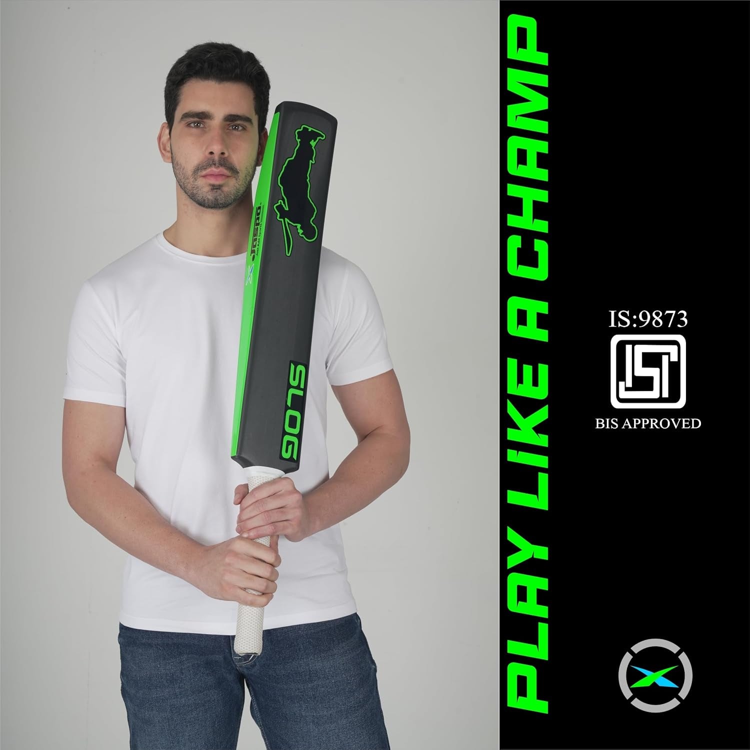 SLOG Plastic Tennis Cricket Bat Full Size Bat (34” X 4.5” Inch) for All Age Group (SLOG Cricket BAT) (SLOG)