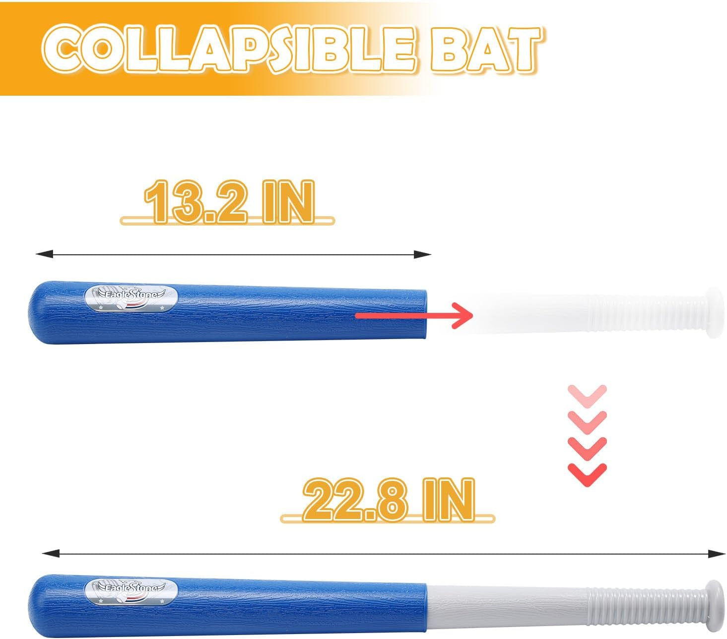 Baseball Tee，T-Ball Set for Kids Ages 3-5, Toddler Baseball Set with Step-On Pitching Machine, Adjustable Batting Tee, Bat and 6 Balls - Perfect Outdoor Christmas Toys Gift for Boys