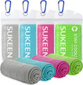 4Pack Cooling Towel (40"X12"), Ice Towel,Soft Breathable Chilly Towel,Microfiber Towel for Yoga,Sport,Running,Gym,Workout,Camping,Fitness,Workout & More Activities