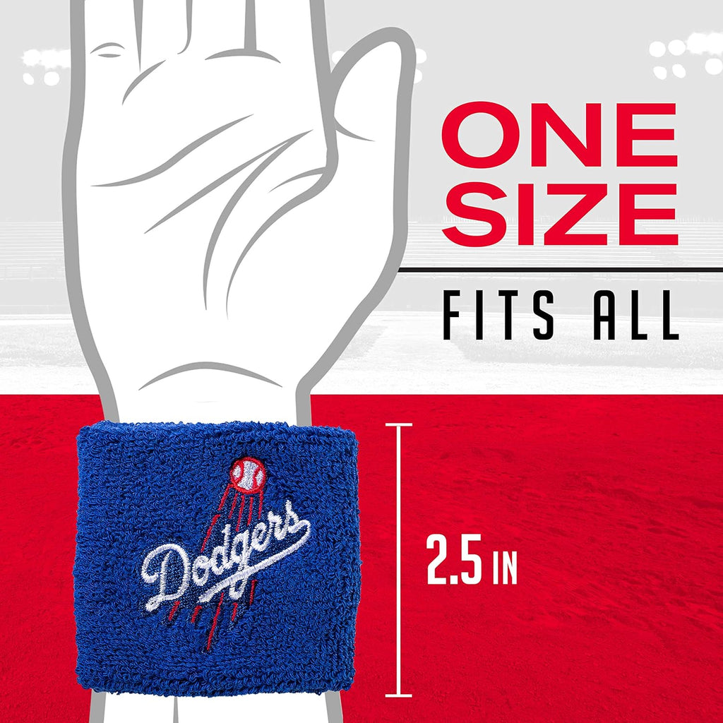 Franklin Sports MLB Team Licensed Baseball Wristbands - MLB Team Logo Sweat Wristbands - Great for Costumes + Uniforms - Pair