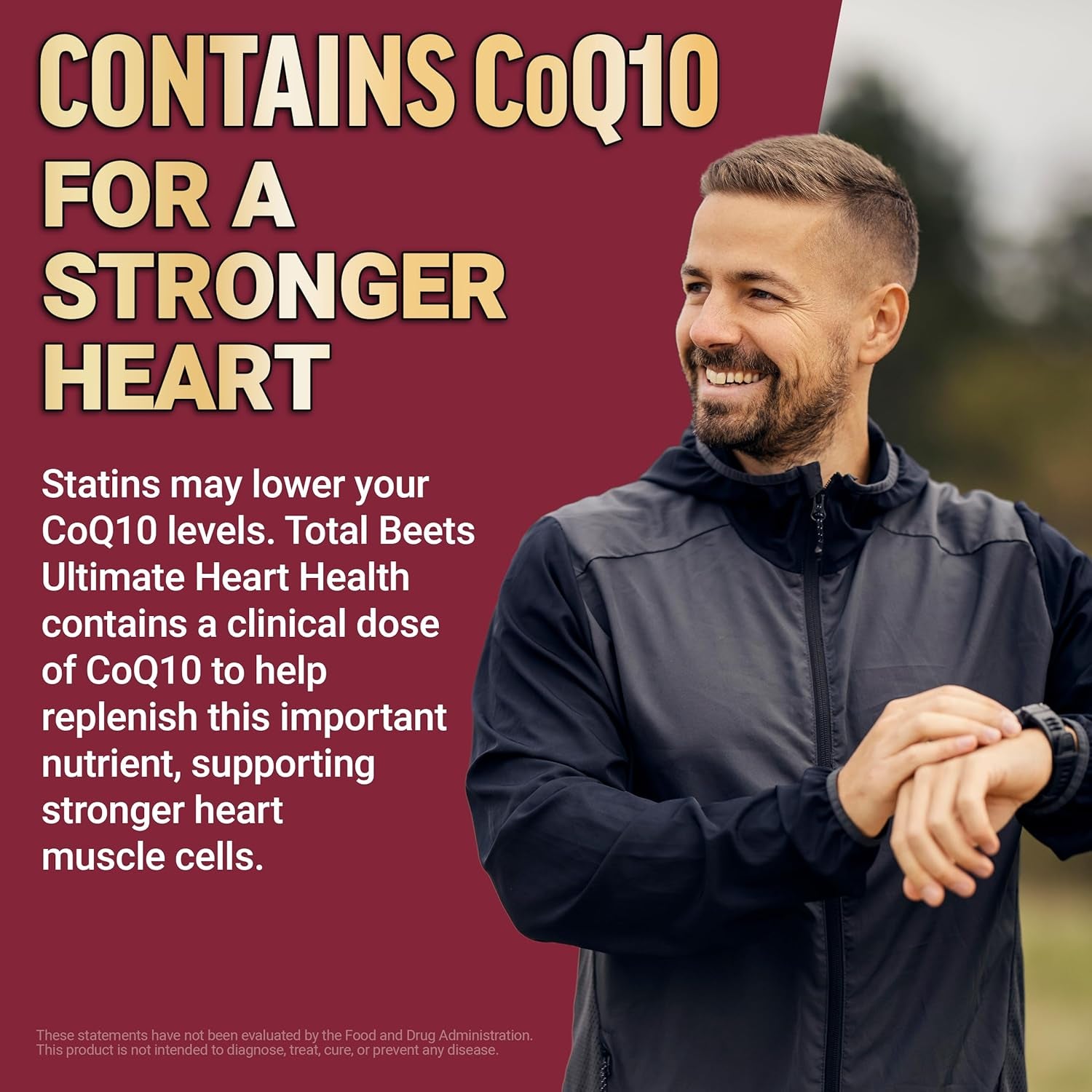 Total Beets Ultimate Heart Health Chews for Blood Pressure Support, with Beetroot Powder, Coq10, B Vitamins & Grapeseed Extract for Blood Flow & Energy, Black Cherry, 60 Soft Chews