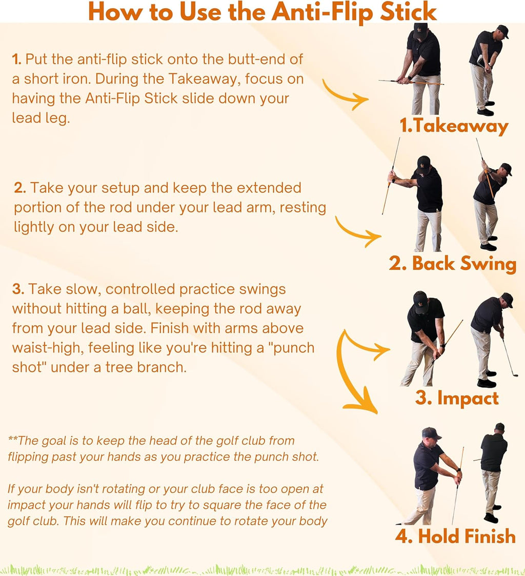 ® Golf Training Swing Aid | Improve Impact & Swing Plane | Chipping Training Aid | Stop Casting & Flipping