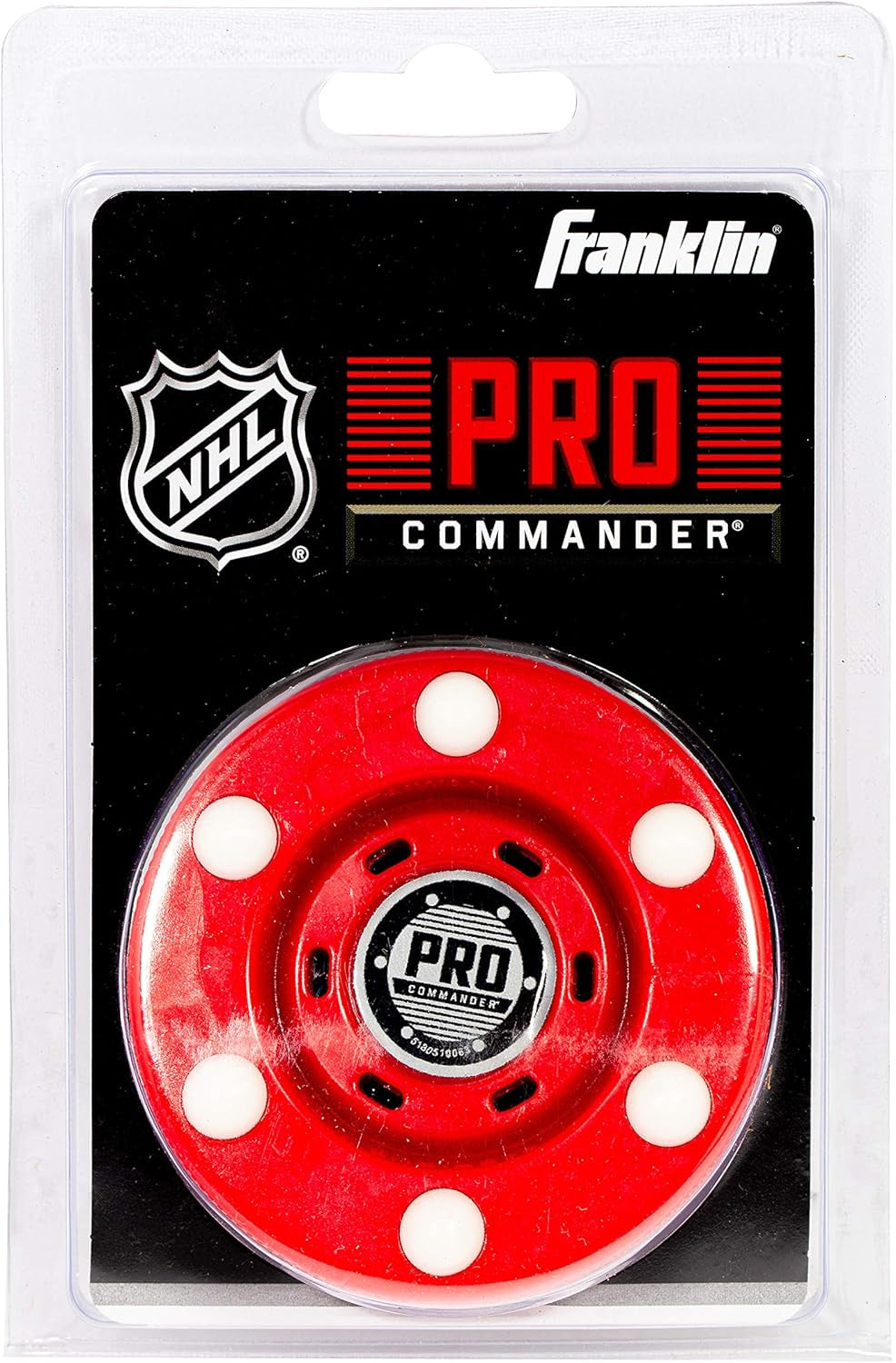 Franklin Sports NHL Street Roller Hockey Pucks - Pro Commander Outdoor Roller Hockey Pucks for Practice + Training - Outdoor Hockey Street Pucks with Rollers - 24 Bulk Packs, 6 Packs + Single Pucks