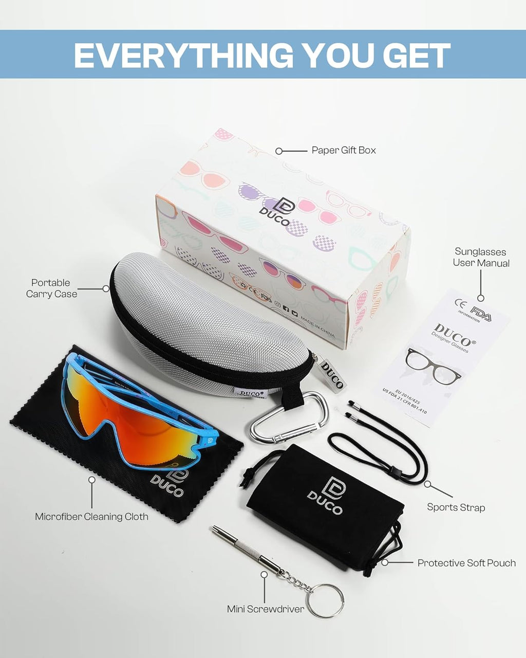 Kids Youth Baseball Sunglasses for Boys Girls Age 8-16 Polarized UV400 Protection Sports Cycling Glasses DK268
