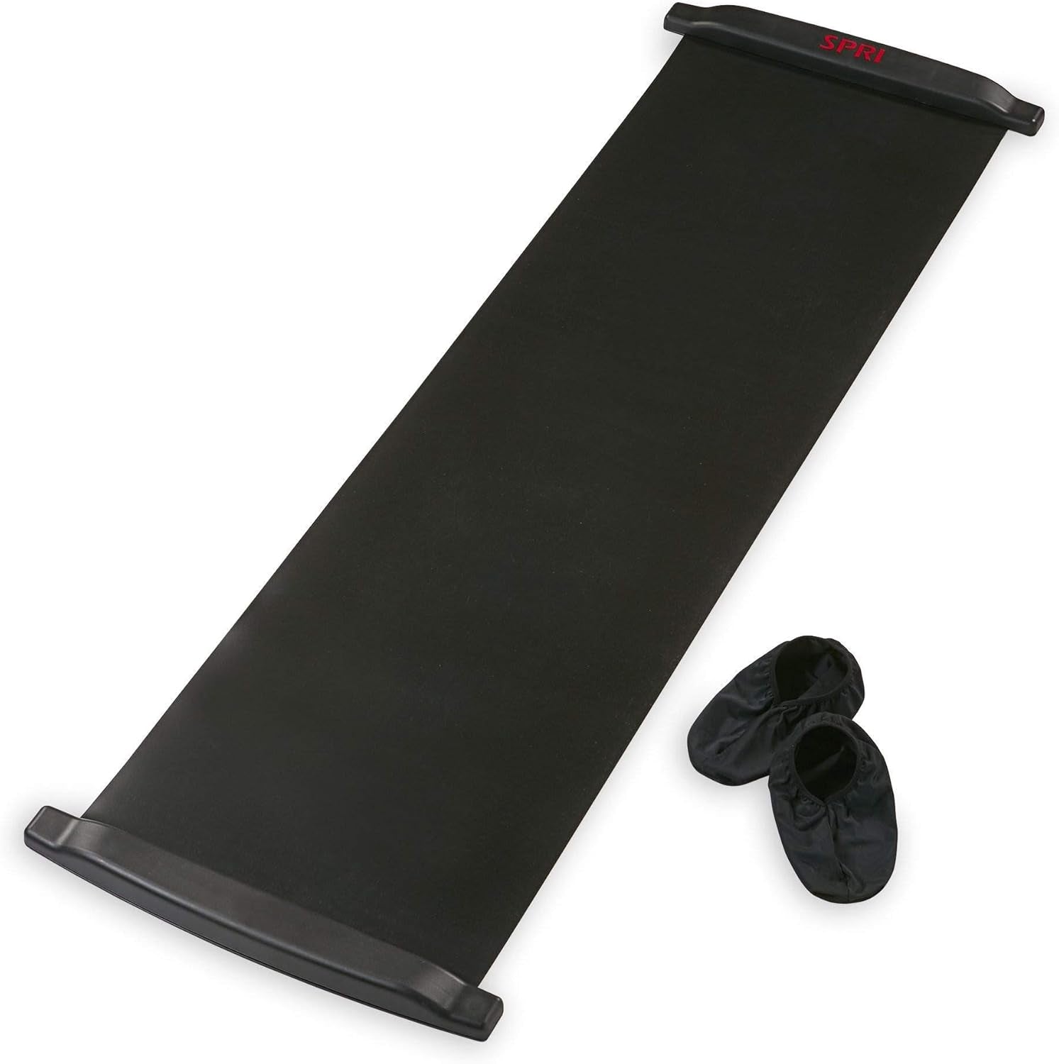Slide Board (71" L X 20" W) with End Stops, Sliding Booties, Mesh Carrying Bag and Exercise Guide for Low Impact Balance Training (Skating, Hockey)