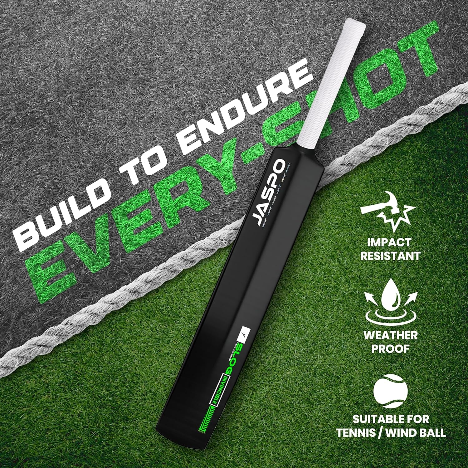SLOG Plastic Tennis Cricket Bat Full Size Bat (34” X 4.5” Inch) for All Age Group (SLOG Cricket BAT) (SLOG)