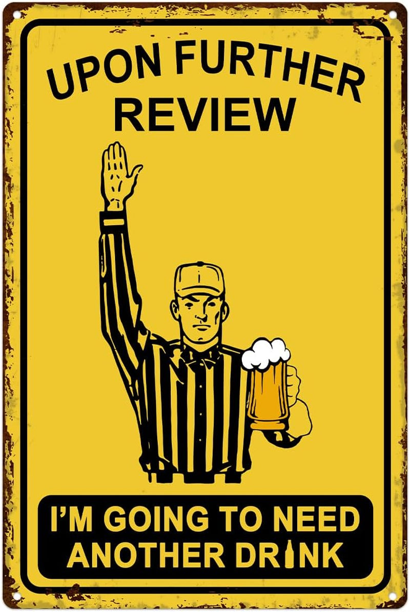 Funny Football Gifts for Men – 8X12 Vintage Man Cave Decor Tin Sign, Football Party Wall Decoration for Guys Home Bar, Unique Sports Present Idea