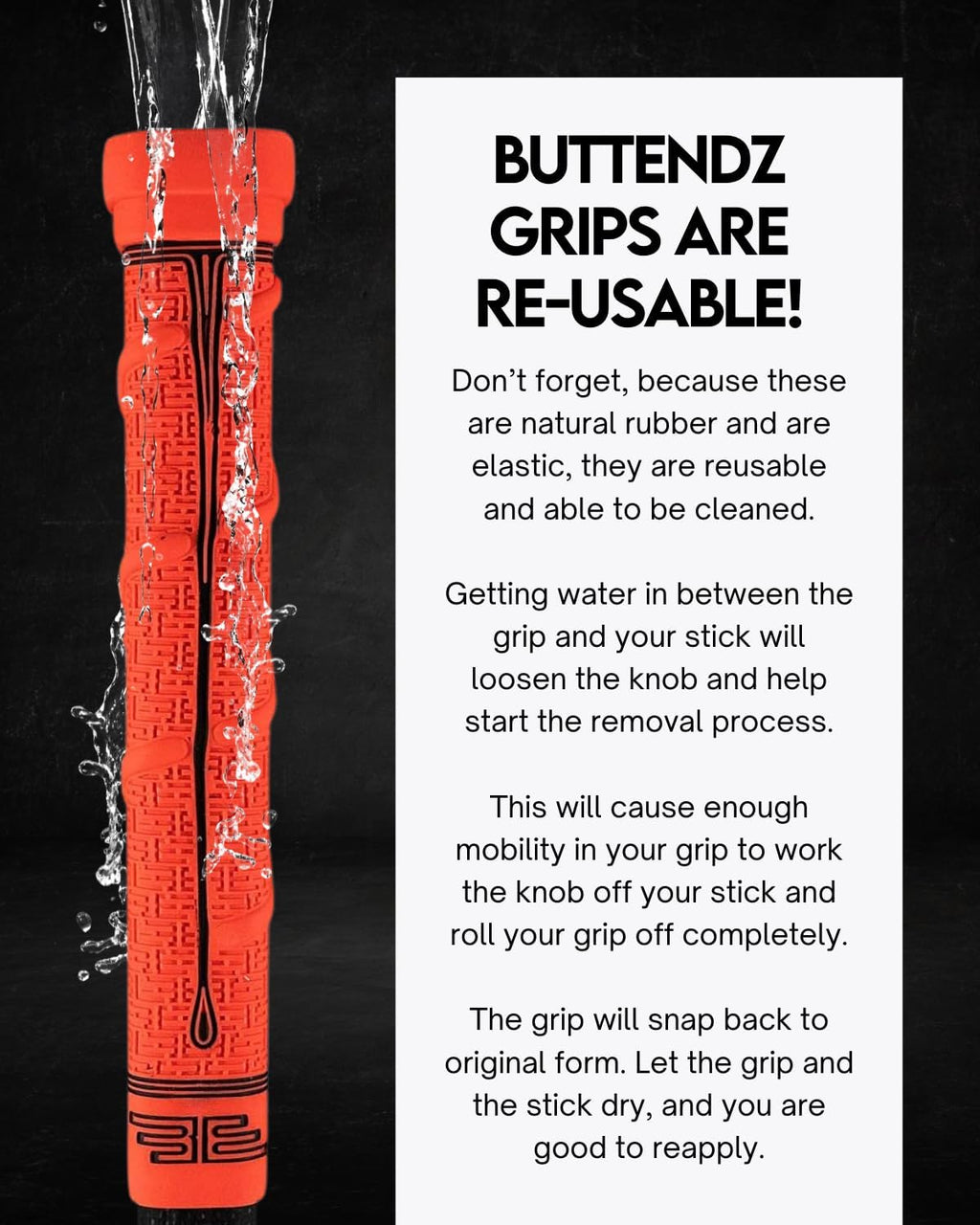 Future Rubber Replacement Hockey Grip - Step down Knob, Two-Tiered Player Knob with Twirl, Fits All Stick Sizes for Superior Control and Puck Feel