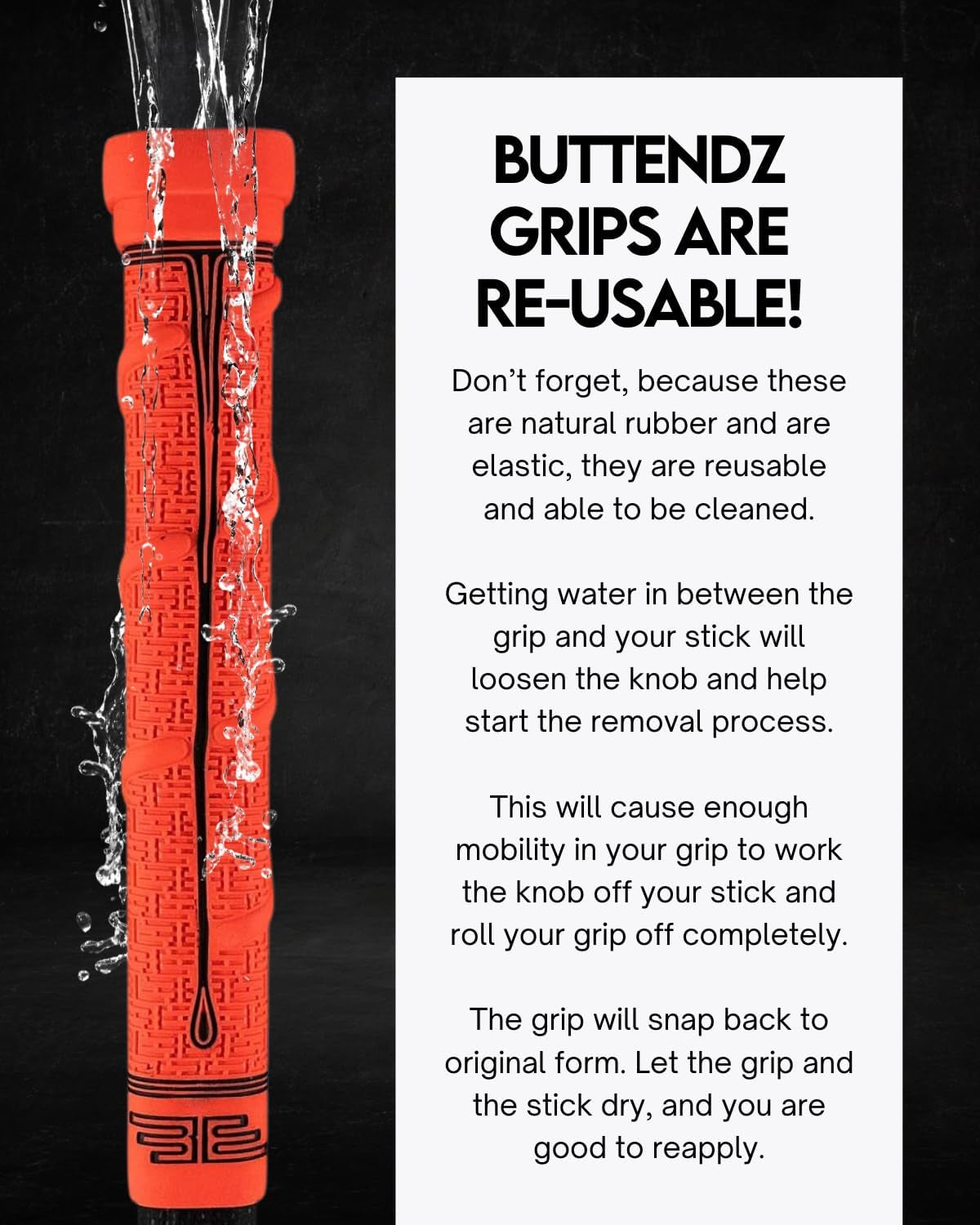 Future Rubber Replacement Hockey Grip - Step down Knob, Two-Tiered Player Knob with Twirl, Fits All Stick Sizes for Superior Control and Puck Feel