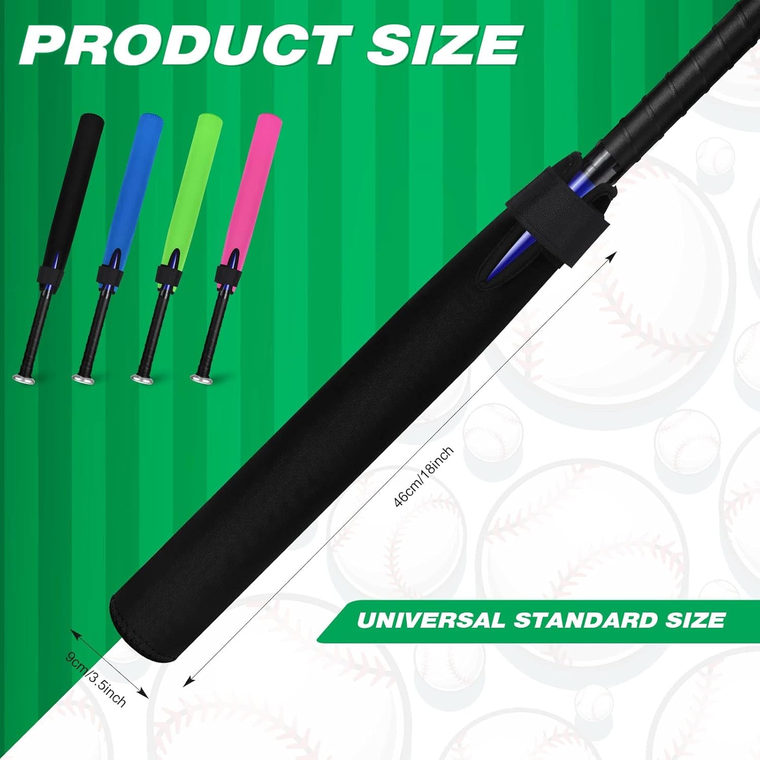 4 Pcs Baseball Bat Sleeves Softball Bat Warmers for Composite Durable Protector Cover for Sport Women Men Adults