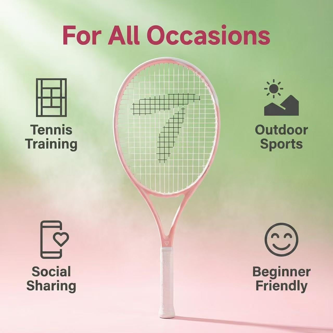 Recreational Adult Tennis Rackets-27 Inch Tennis Racquet for Men and Women College Students Beginner Tennis Racket.