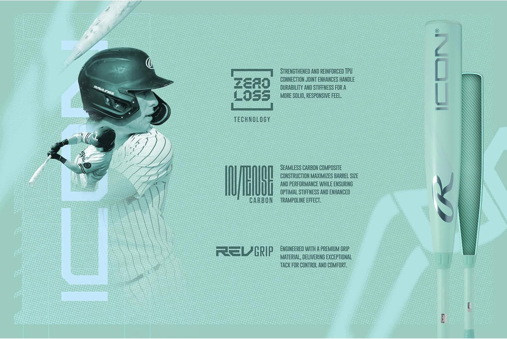 | 2026 | ICON Baseball Bat | BBCOR | -3 Drop | 2 5/8” Barrel | 2 Pc. Composite