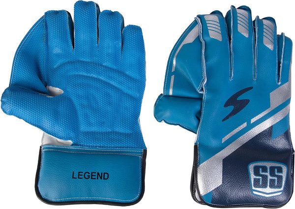 Legend Premium Cricket Wicket Keeping Gloves ' Mens Size, (Red, Blue, Silver, Black Color Options)
