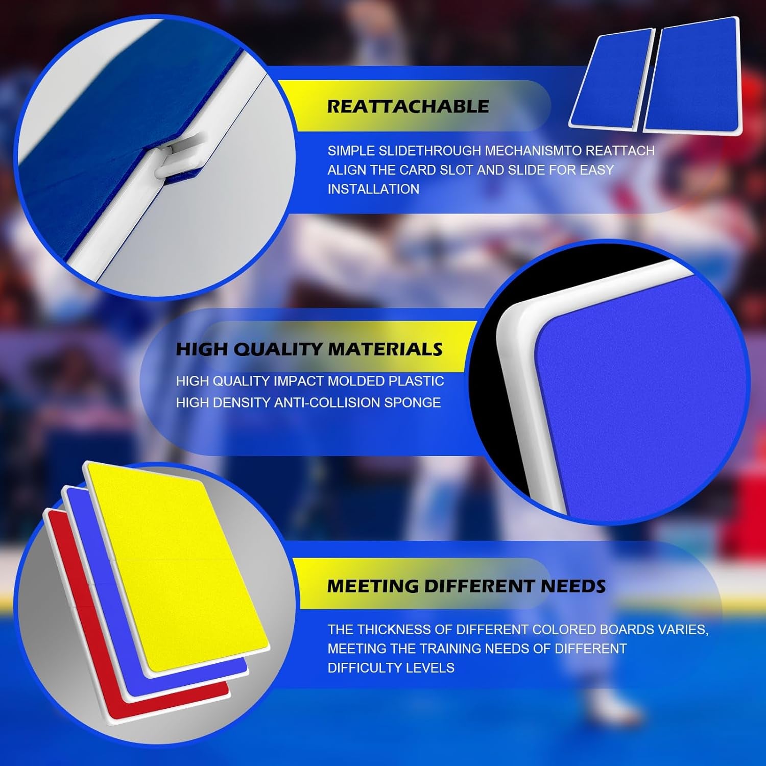 4 Pack Rebreakable Boards Martial Arts,Taekwondo Breaking Boards for Kids,Karate Boards for Breaking Kids,Adults Karate Breaking Boards Rebreakable Se,Boxing Arts Training Equipment Gifts