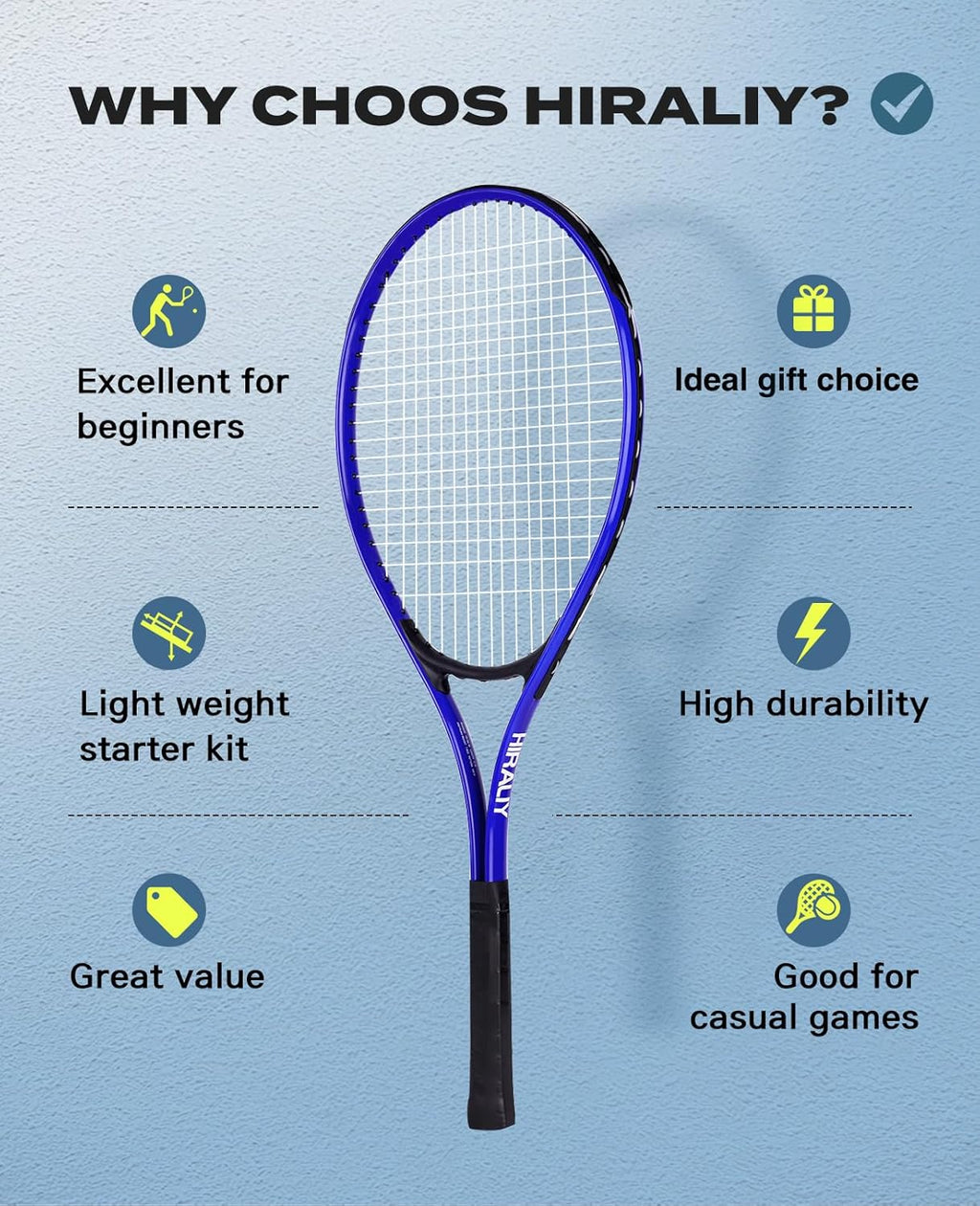 Tennis Rackets 2 Pack for Adults Beginners - 27 Inch Lightweight Aluminum Tennis Racquet Set with 3 Balls & Carry Bag - Vibration Dampening & Large Sweet Spot for Men Women Couples