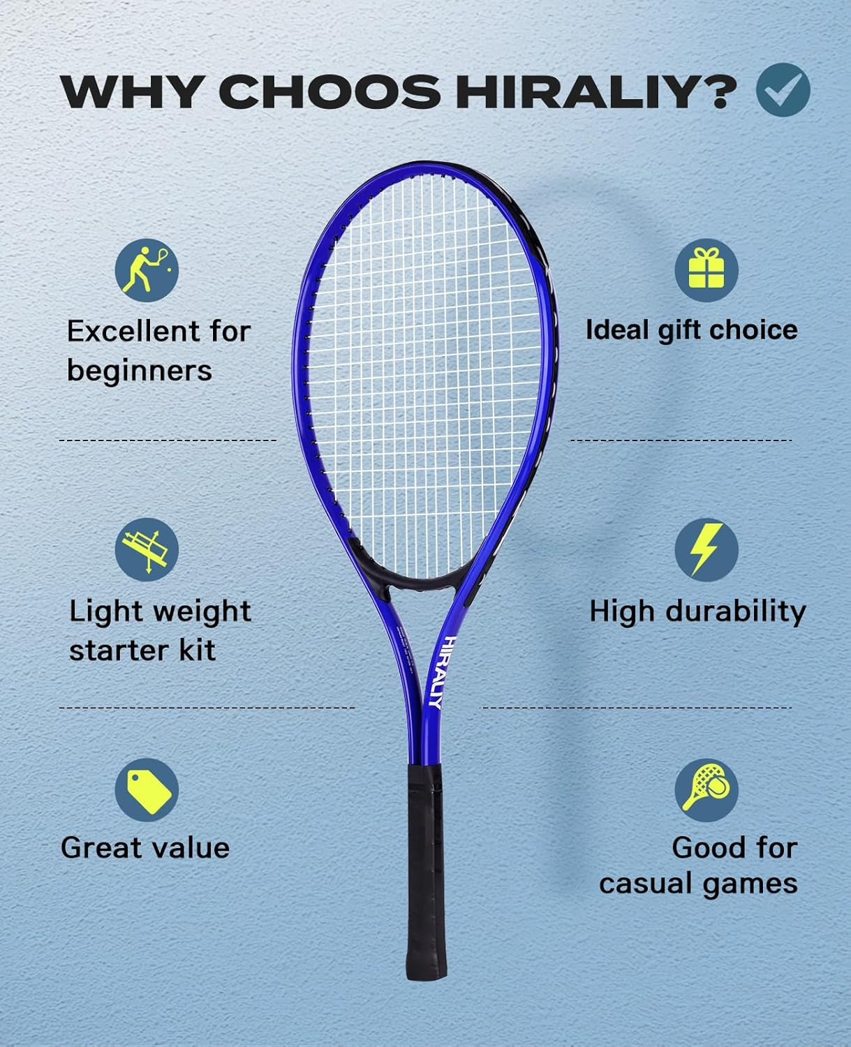 Tennis Rackets 2 Pack for Adults Beginners - 27 Inch Lightweight Aluminum Tennis Racquet Set with 3 Balls & Carry Bag - Vibration Dampening & Large Sweet Spot for Men Women Couples