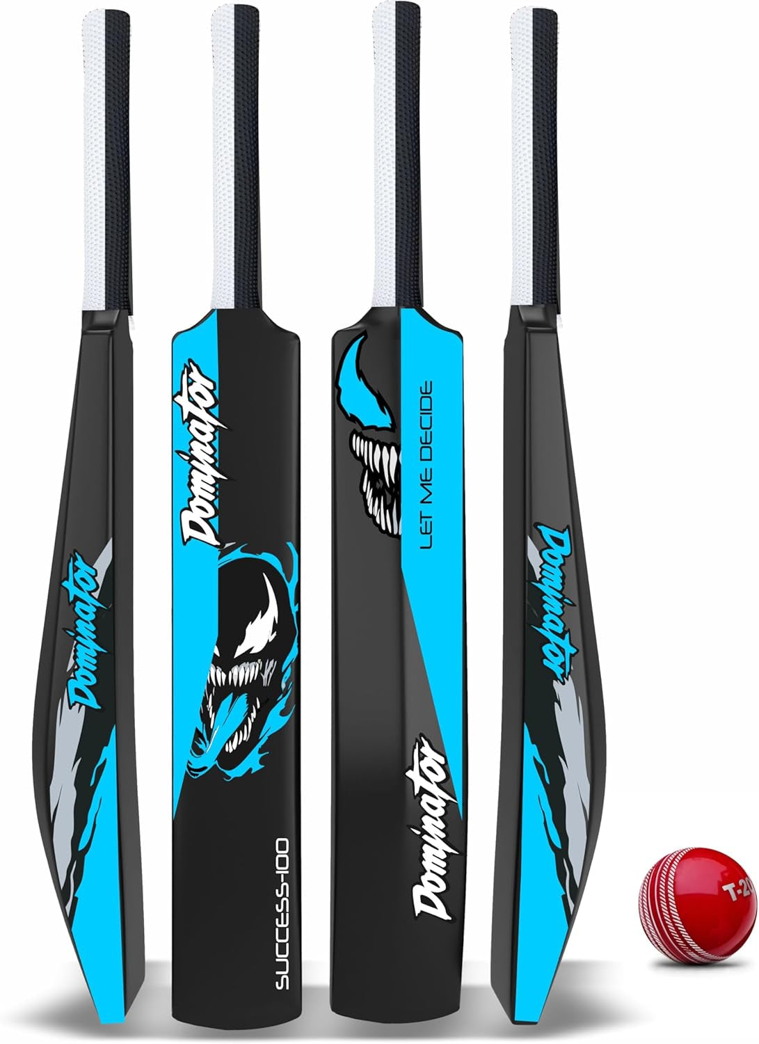 Dominator Venom Edition 34 Inches Plastic Cricket Bat,Ball Octopus Gripbest for Practicing- to Play with Soft Rubber, Tennis Wind Ball.